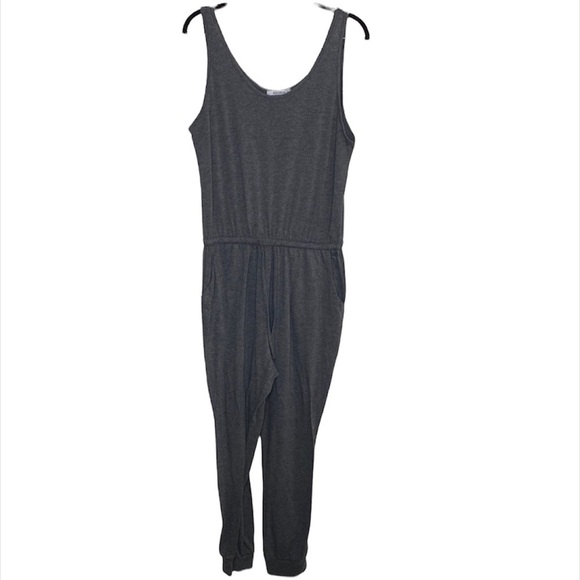 Reoria Grey Tank Jogger Jumpsuit Sz L - Picture 1 of 5